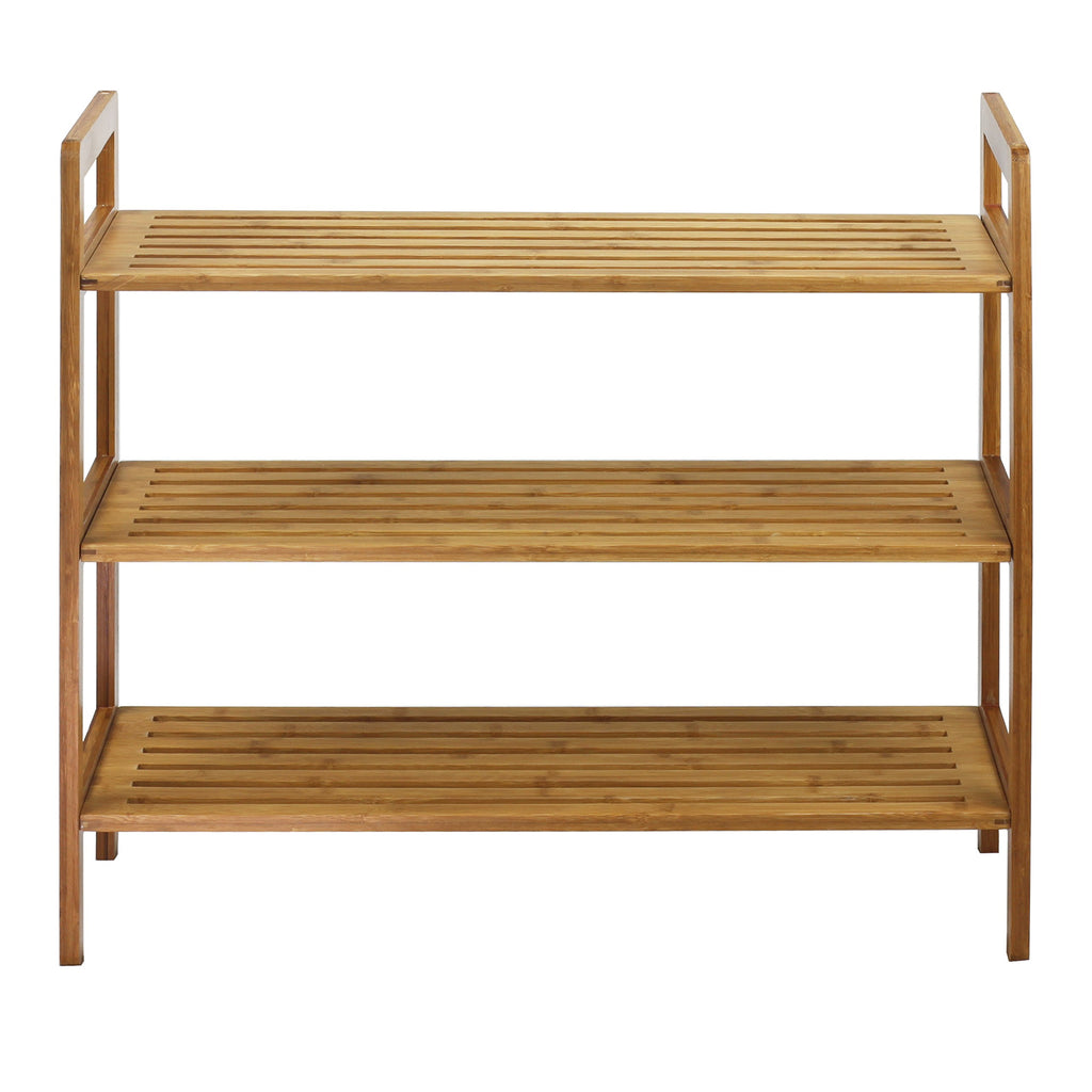 3-Tier Bamboo Shoe Rack, Natural