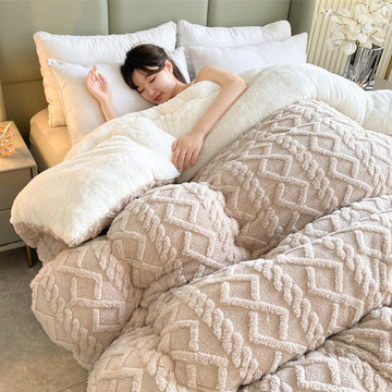 Sherpa Comforter Queen Fluffy Quilt - Warm Taffeta Fabric Fleece Twin Comforter - Queen Fluffy Comforter Set Grass