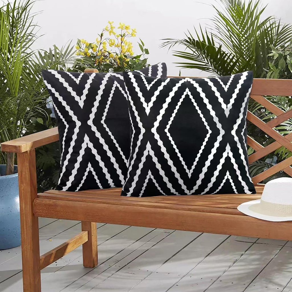 Outdoor Waterproof Pillow Covers 22x22 Black