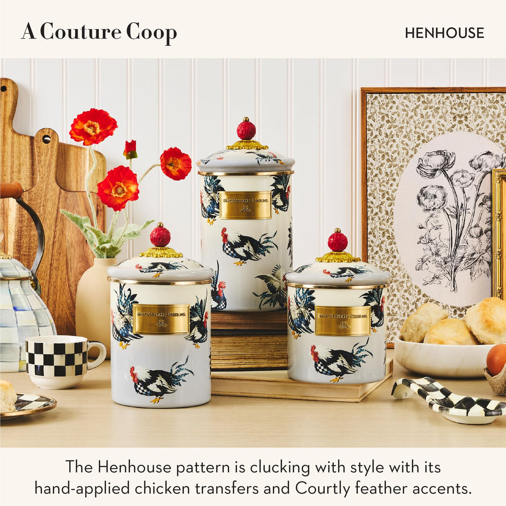 Enamel Canister, Medium, Henhouse