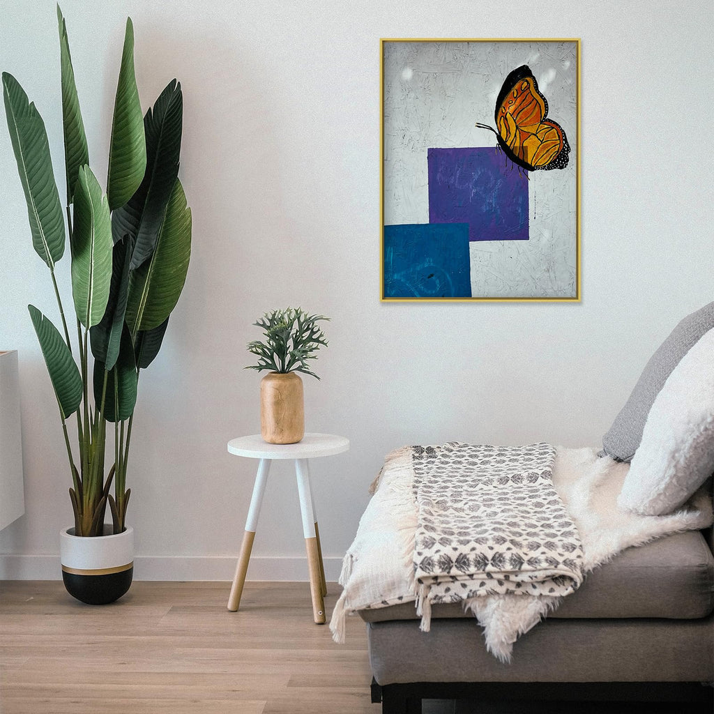 Floater Frame for 30x30 Canvas Paintings, 1.5 Inch Deep, Gold