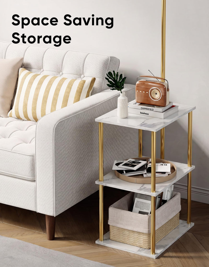 Floor Lamp with Table 2-Pack, Nightstands End Side Table