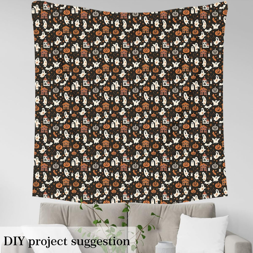 Halloween Castle Fabric By The Yard Decorative Soft