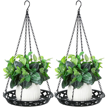 2 Pack Plant Hanger, 12" Metal Hanging Planter for Indoor Plants