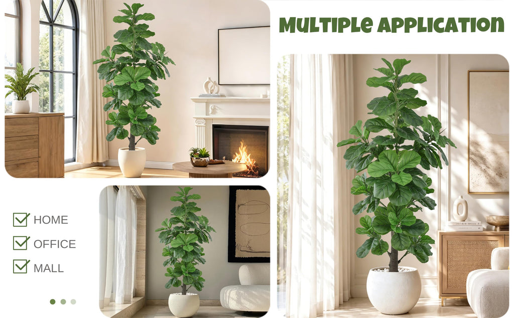 Artificial Fiddle Leaf Fig Tree 6FT with Thick 148 Leaves