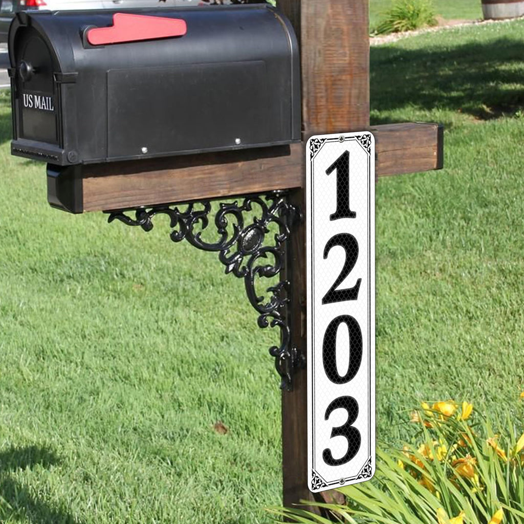 Customized 911 Reflective Address Sign, Address Numbers 16"x4"