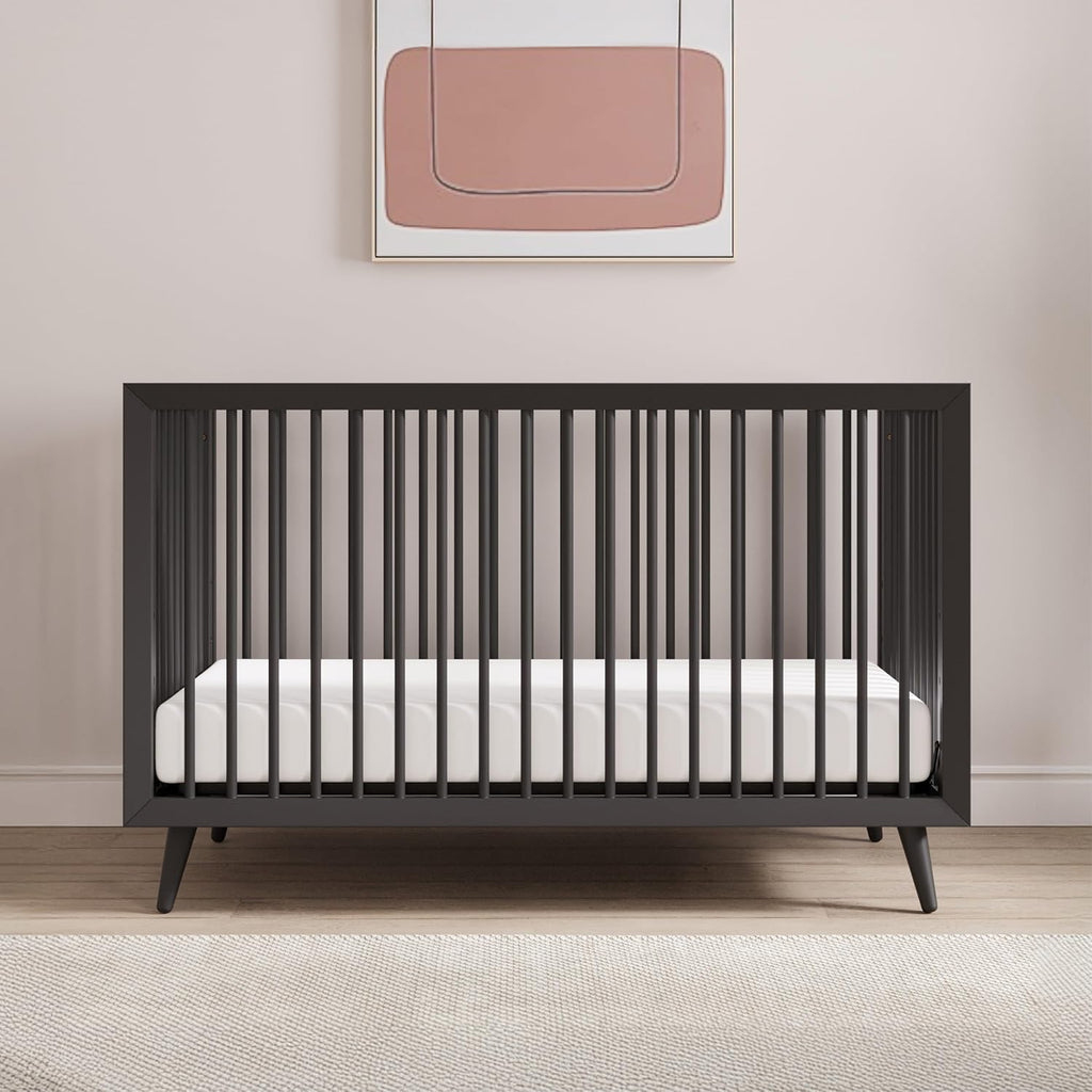 Cranbrook Design 4-in-1 Convertible Baby Crib Nursery Furniture Set, Baby Bed and 6 Drawers Double Dresser, for