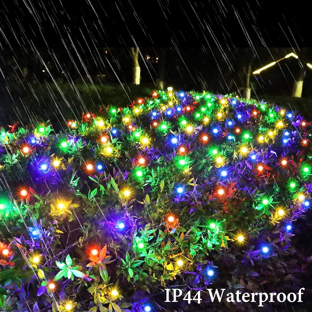 300 LED Christmas Net Lights, 14.8ft x 5ft Mesh Lights Outdoor 8 Modes Green Wire, Waterproof Connectable String
