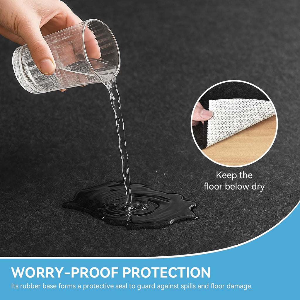 9x12 FT Non Slip Rug Pad,100% Waterproof Felt Rug Pad for Hardwood Floors,1/8" Thick Soft Carpet Pad with Natural