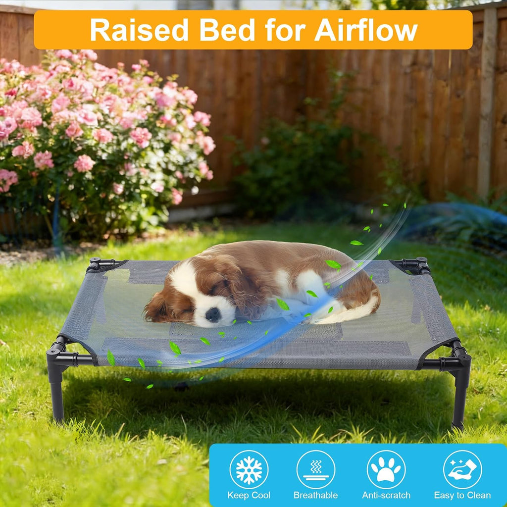 Outdoor Elevated Dog Bed, Raised Dogs Bed, Dog Cot, Dog Cooling Bed-Small