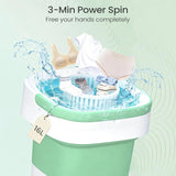 Portable Washing Machine - 16L Mini Foldable Washer with Spin Basket, 3 Cleaning Modes & Deep Cleaning for Small