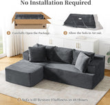 80" Cloud Modular Sectional Sofa with L-Shaped, Boneless Couches for Living Room