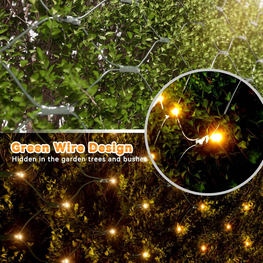 21FT x 5FT Christmas Net Lights Outdoor Mesh Lights Connectable