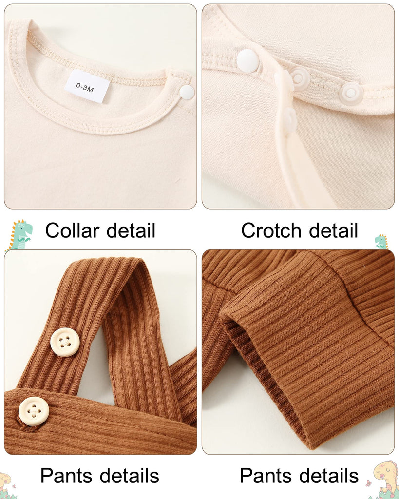 Baby Boy Winter Clothes 6 9 Fall Outfits Overalls Beige