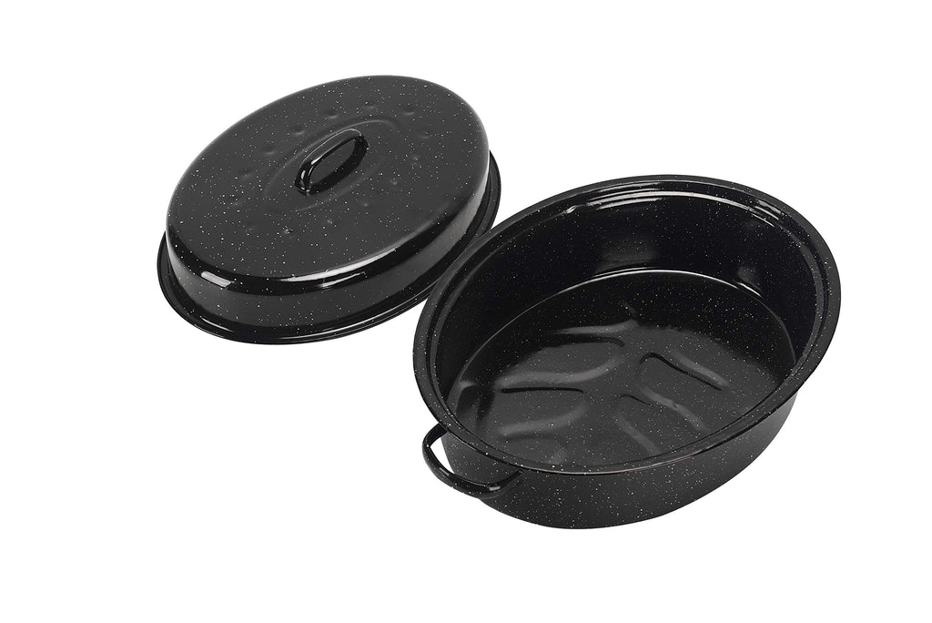 17-inch Covered Oval Enamel Roaster