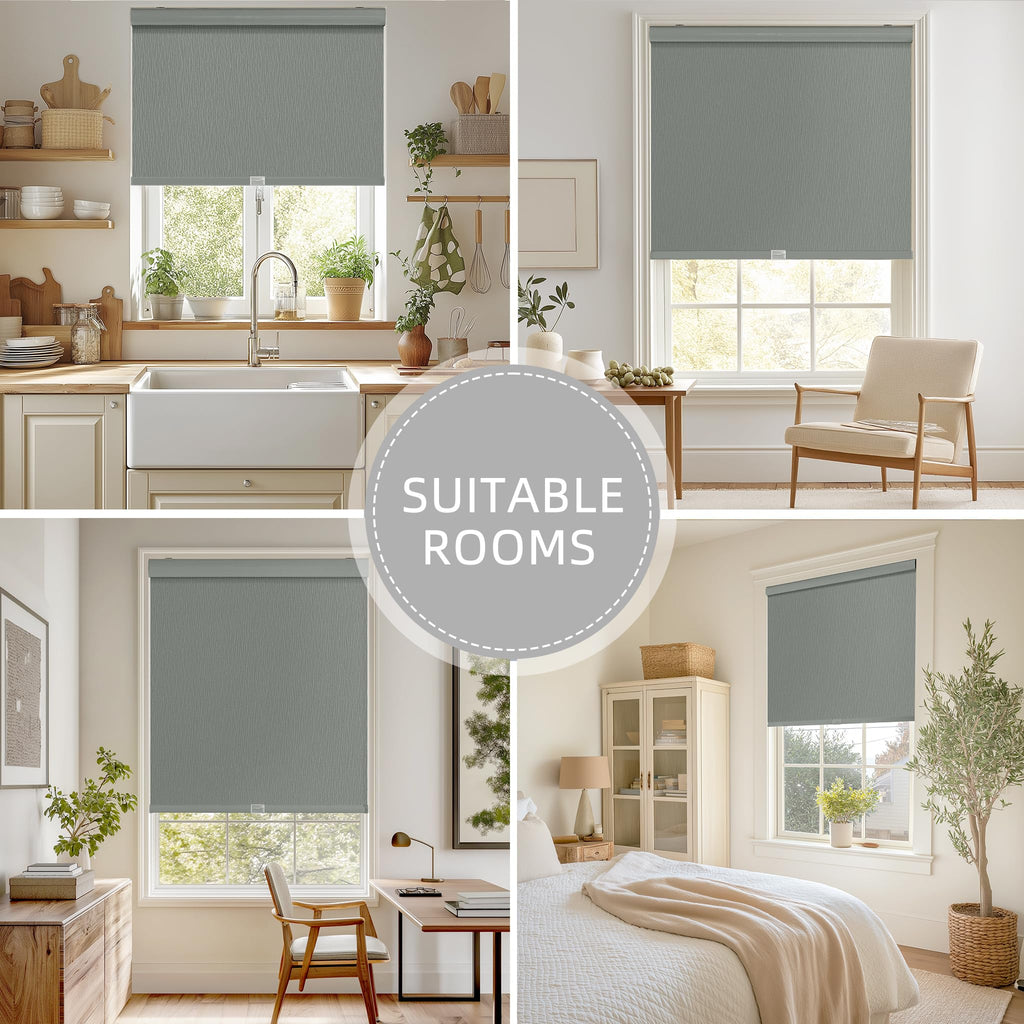 Blackout Window Shades, Cordless Roller Blinds for Indoor Windows