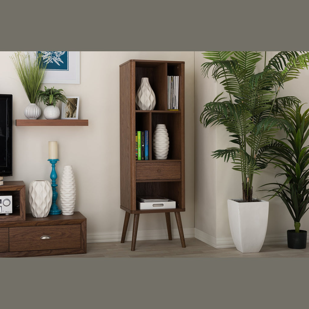 Studios Ellingham Mid-Century Retro Modern Cabinet Bookcase Organizer