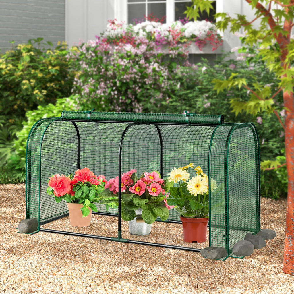 Portable Mini Greenhouse with Waterproof Sun-Protective PE Cover
