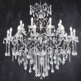 24-Light 50" Crystal Chandeliers Large Foyer Chandelier for High Ceilings, Black Staircase Chandeliers Big Entryway Maria Theresa Chandelier Living Room Light Fixture for Stairway, Entry A109-B0F8B8M6NH