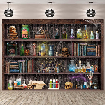 10x8ft Mad Scientist Laboratory Backdrop Halloween Magic School Background