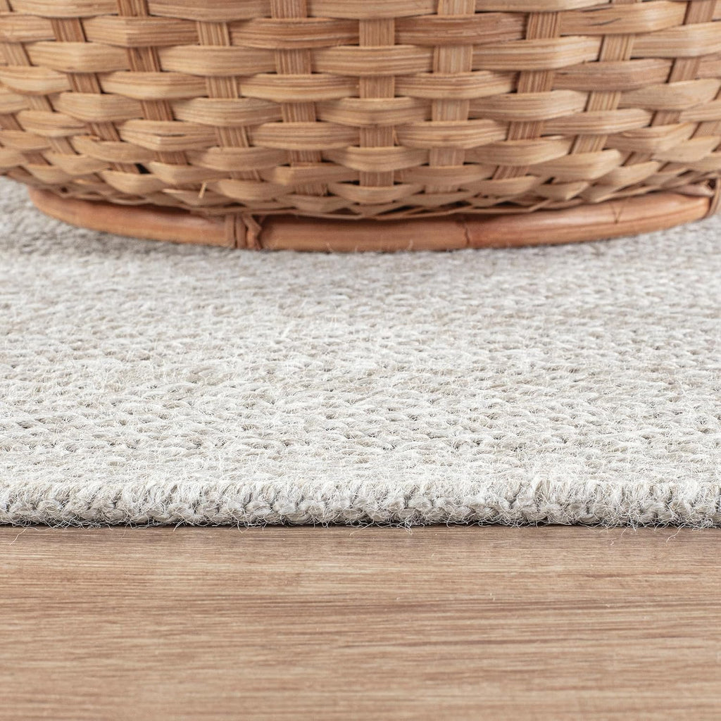 Easy Jute Rug, Indoor Outdoor Off-White Color Fiber Area Rugs Rug Herringbone Seagrass Boho Woven Design