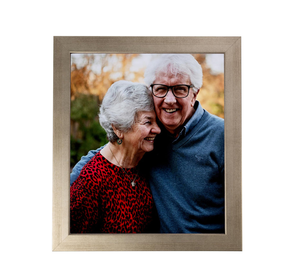 10x19 Inch Gold Picture Frame, This 1.2500 Inch Custom Poster Frame is Muted Prosecco Gold - Comes with Glass and