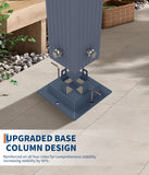 10x10 ft Aluminum Pergola, Outdoor Metal Gazebo with Adjusta - Image 3