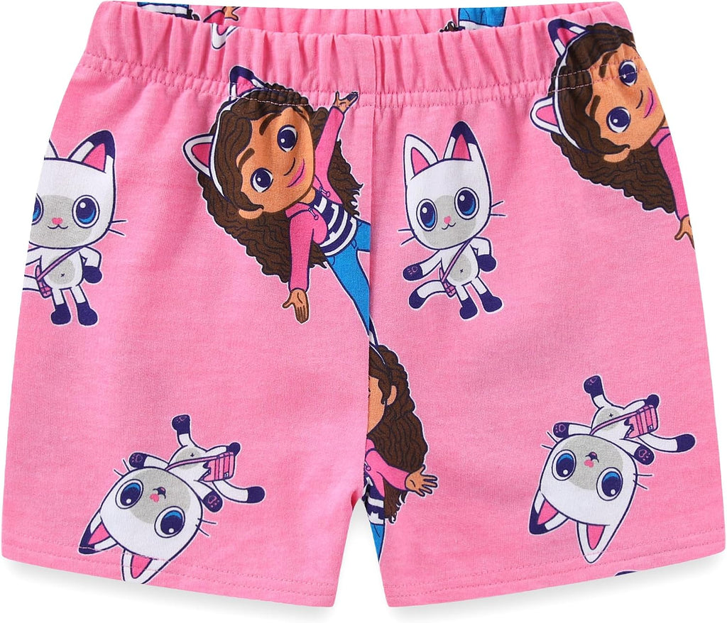Girls Short Sleeve T-Shirt and French Terry Shorts Set for Toddler and Big Kids