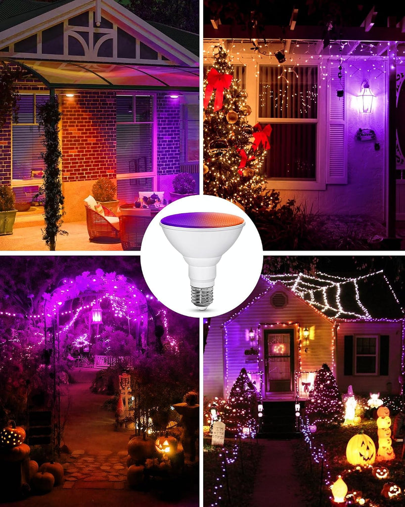 PAR30 LED Purple Orange Light Bulbs, 12w (100W-120W Equivalent)