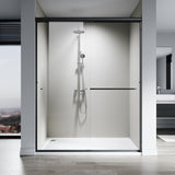 Shower Door 60" W x 76" H, Double Sliding Shower Door with 1/4" (6mm) Tempered Glass
