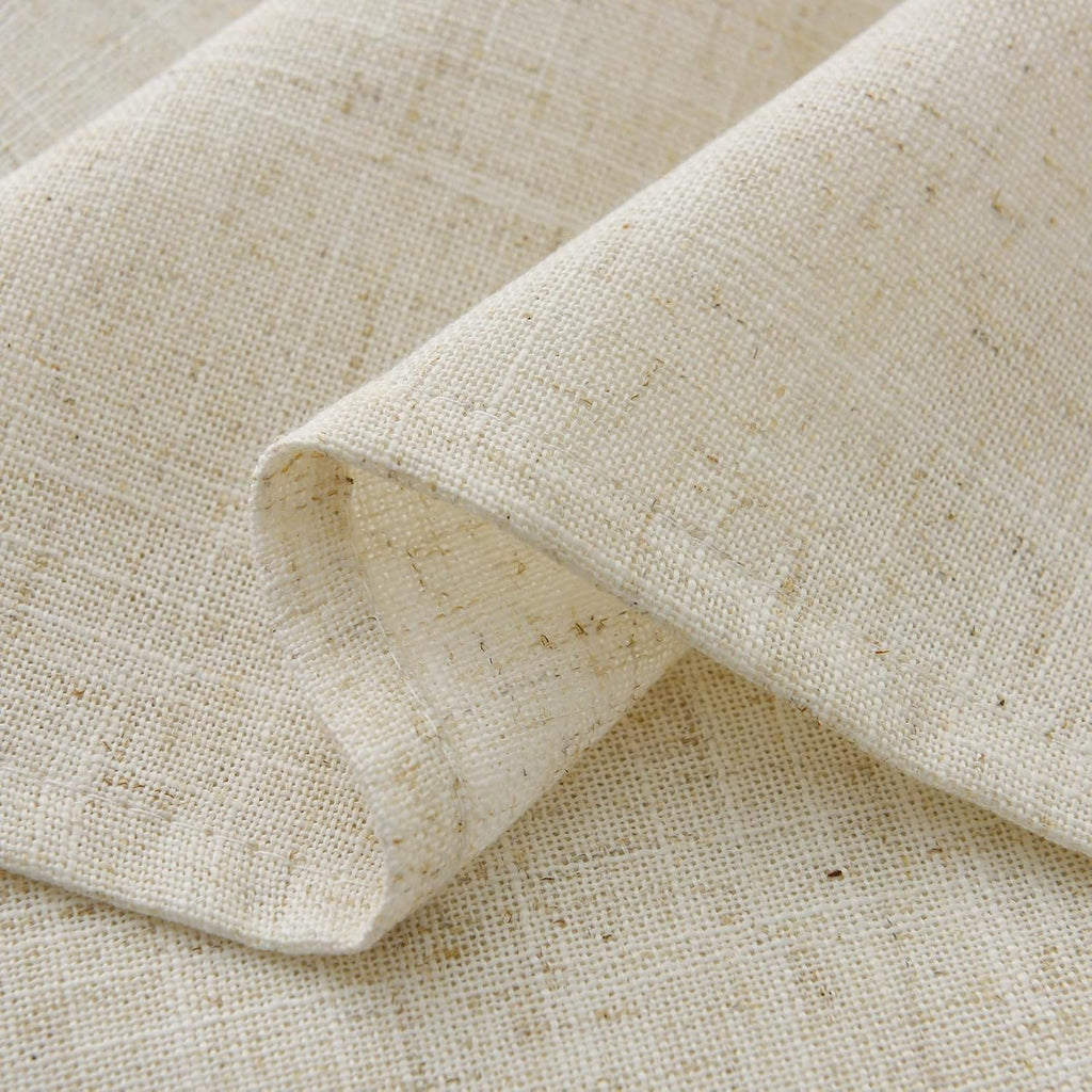 Linen Kitchen Curtains 24 Inch Length Rustic Farmhouse Crude Short Cafe Curtains Rod Pocket Tiers for Small Window