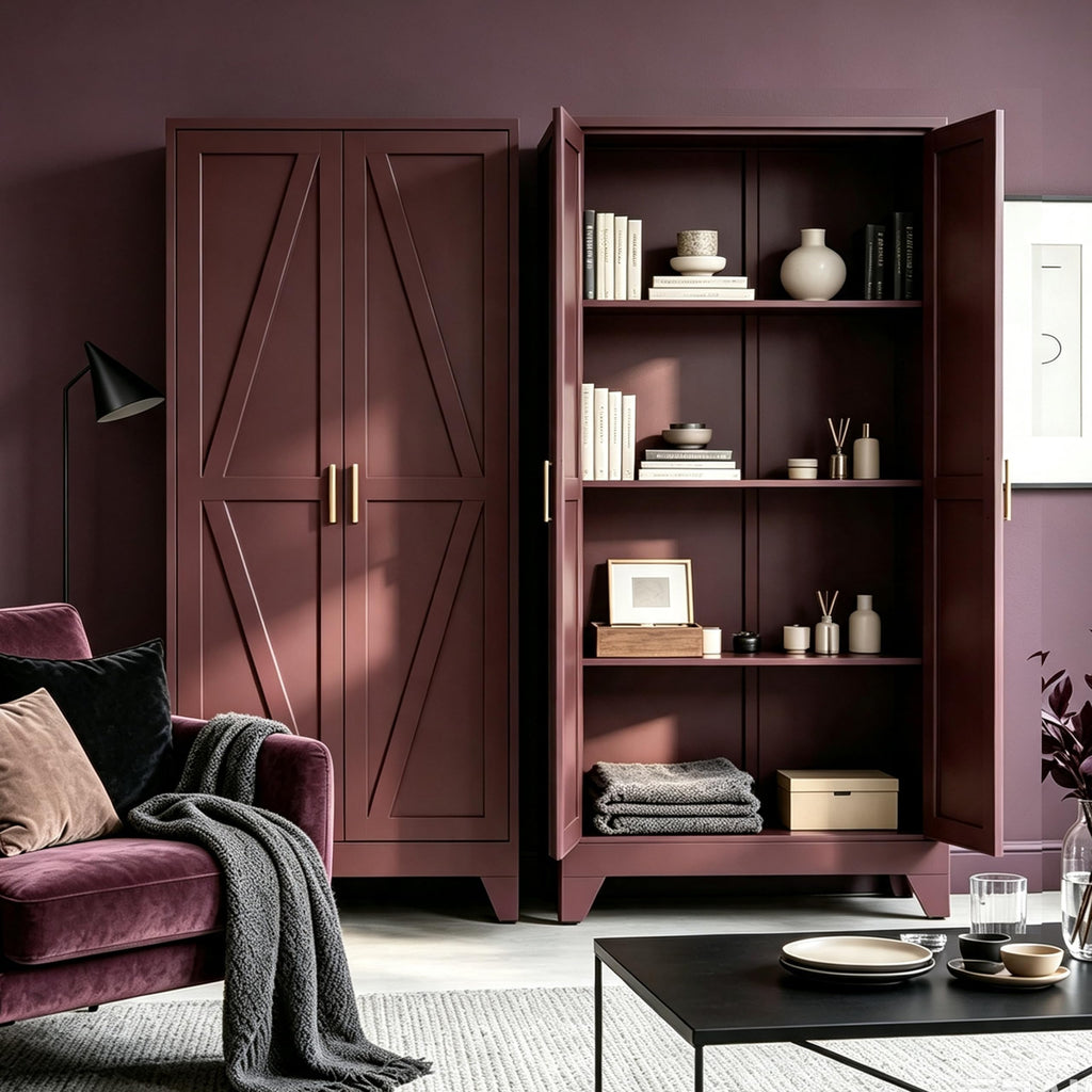 61"H Pantry Kitchen Cabinet with Doors, Black Storage Cabinets, Freestanding Pantry Cabinet, Farmhouse Food Storage