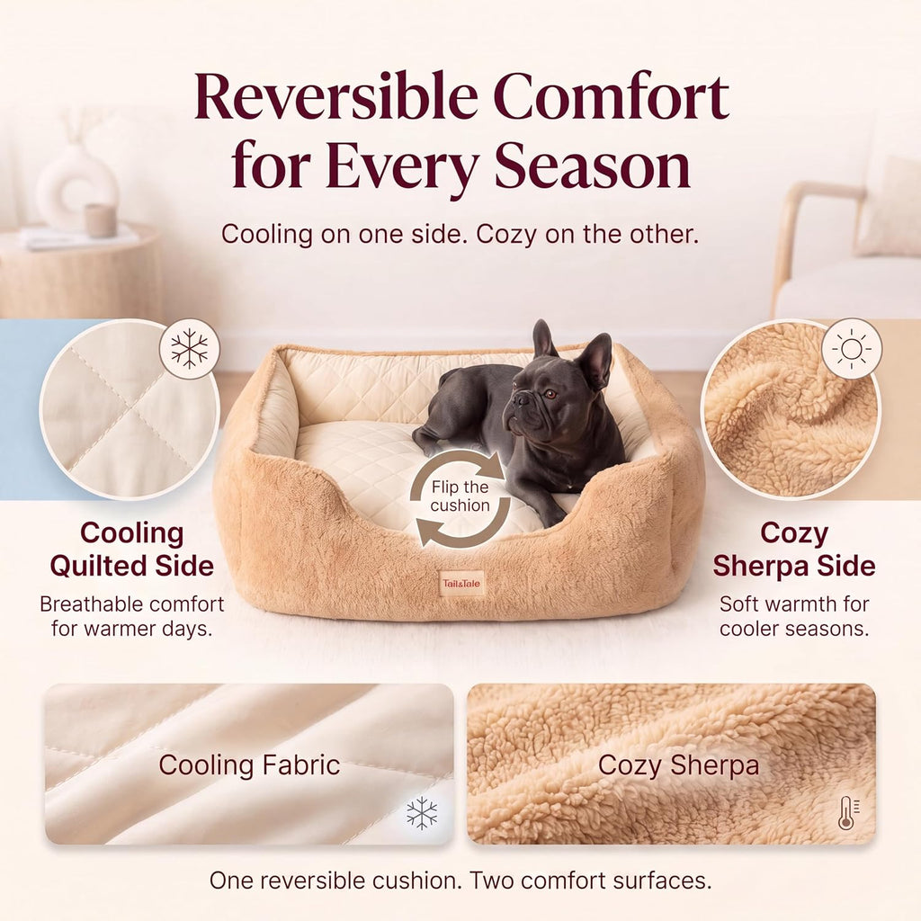 Cooling Orthopedic Dog Bed for Large Dogs, Memory Foam, Washable Cover