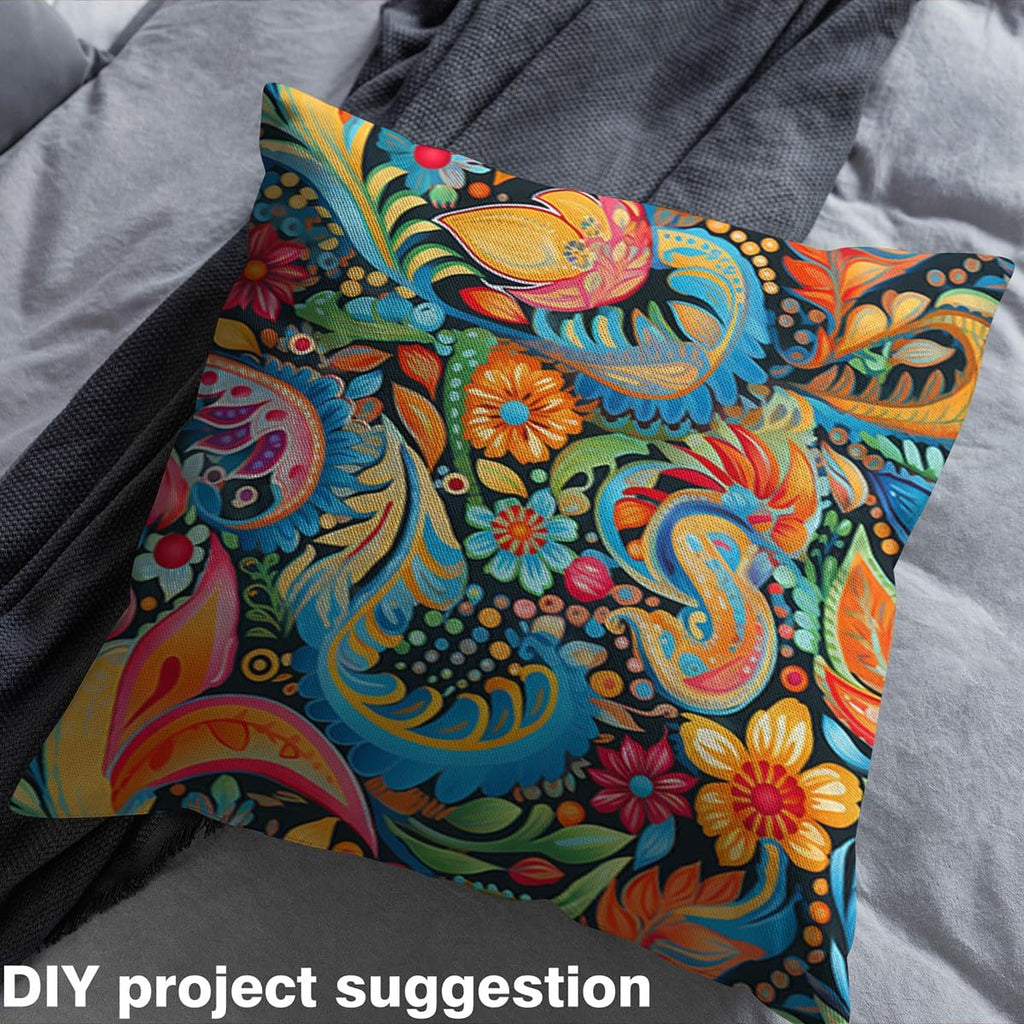Boho Flowers Fabric By The Yard 1 Yard