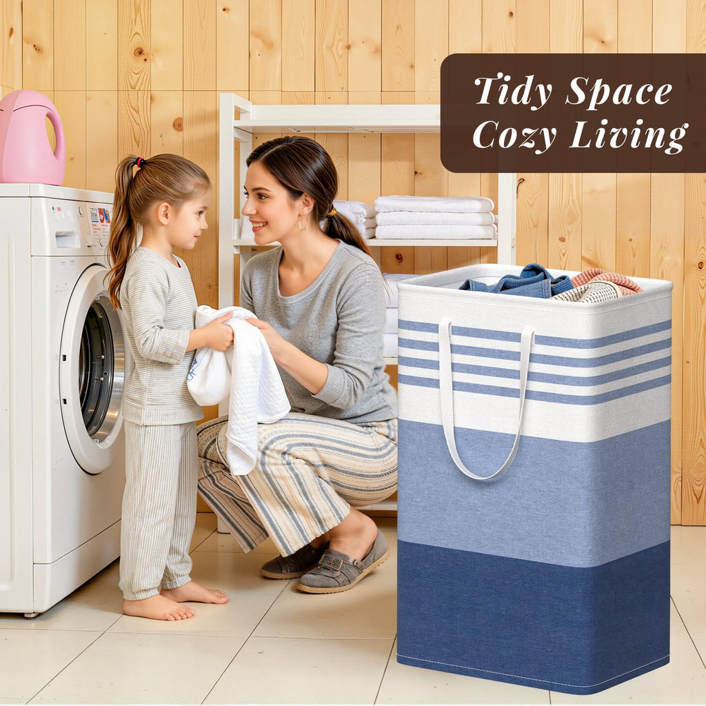 2 Pack Laundry Baskets, Collapsible Dirty Clothes Laundry Hampers
