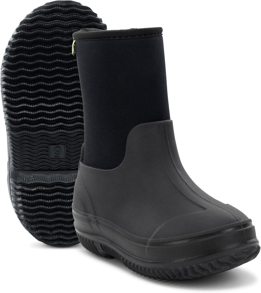 Kids Freestyle Neoprene Outdoor Boot, Lightweight, Kid Friendly for Boys and Girls Waterproof Boot for Rain, Mud