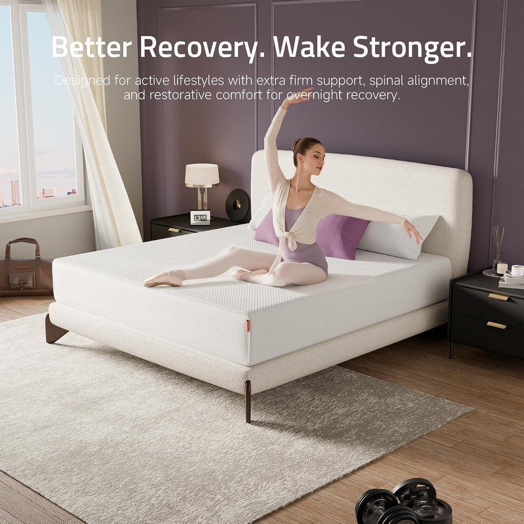 Full Size Mattress 12-Inch for Cooler Sleep - Cooling Gel Memory Foam with Back Support & Pressure Relief, Medium to