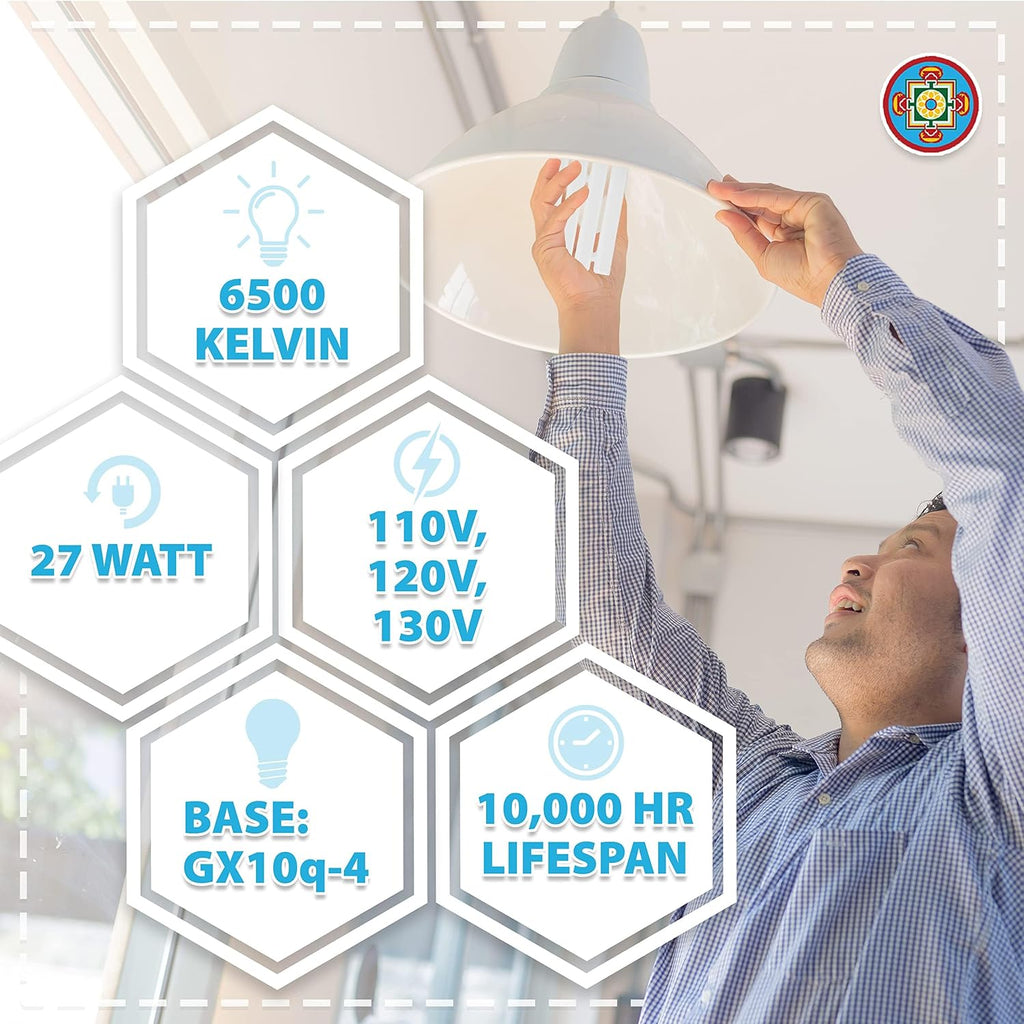 Daylight White FML27 27-Watt Compact Fluorescent Light Bulbs