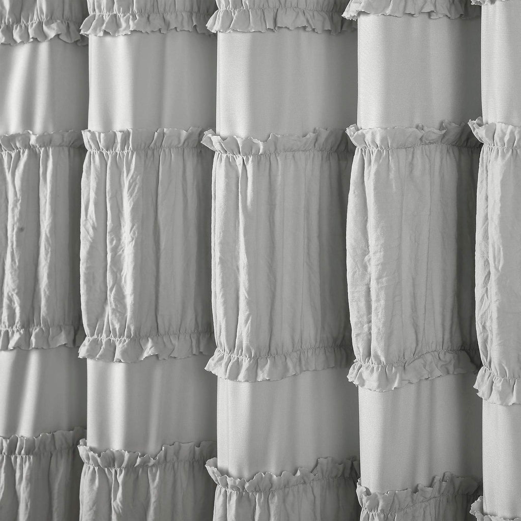Nova Ruffle, 72" x 72", Gray