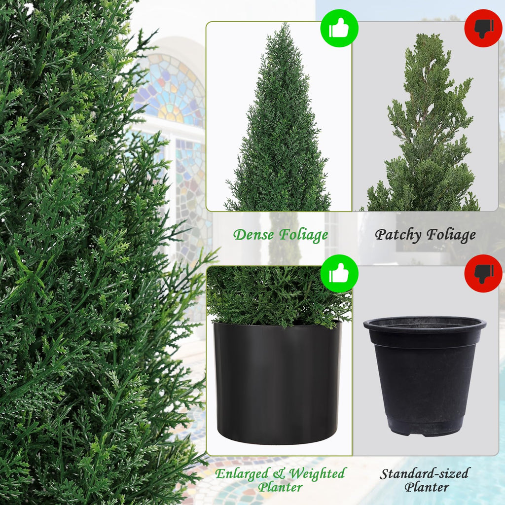 Cedar Trees for Outdoors 6 ft Faux Cypress Topiary