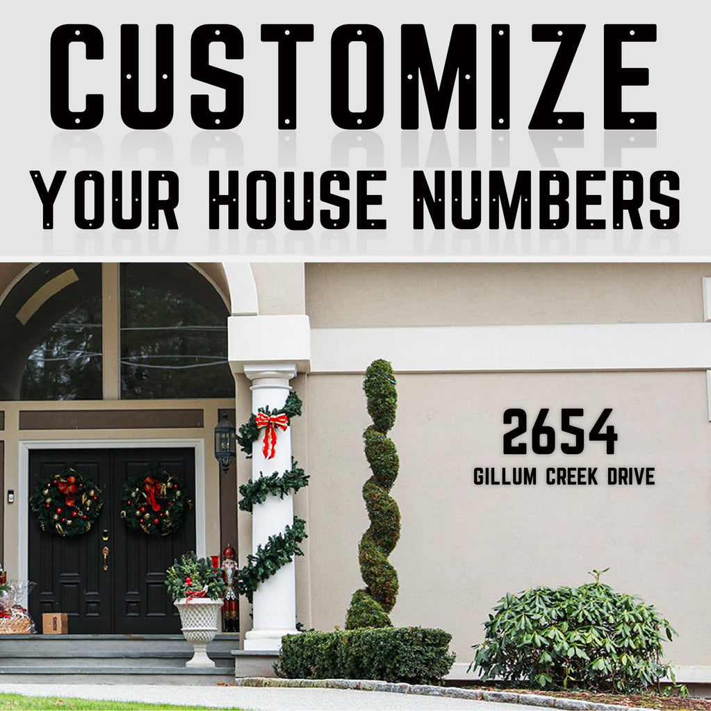 24" Floating House Numbers, Large Metal Address Number for Outside (8)