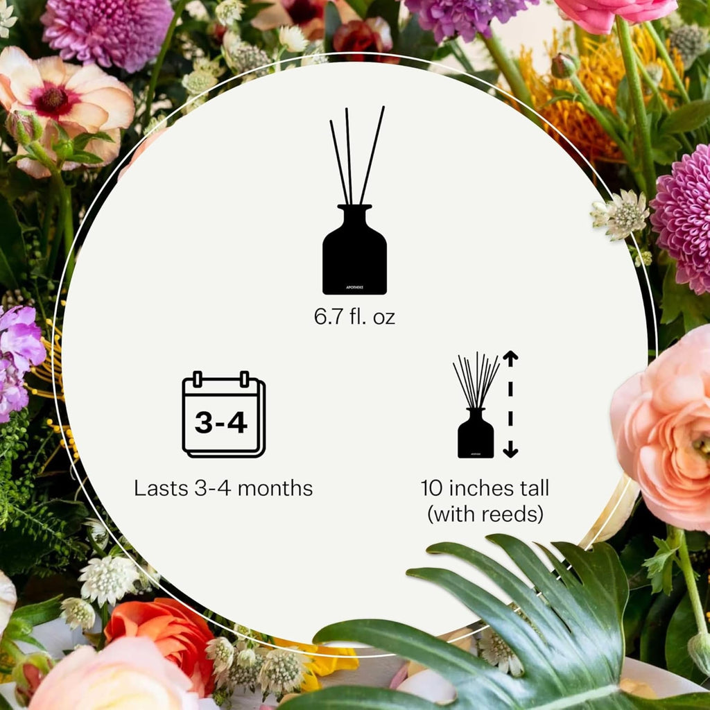 Scented Reed Diffuser, Sea Salt Grapefruit, 10 Sticks