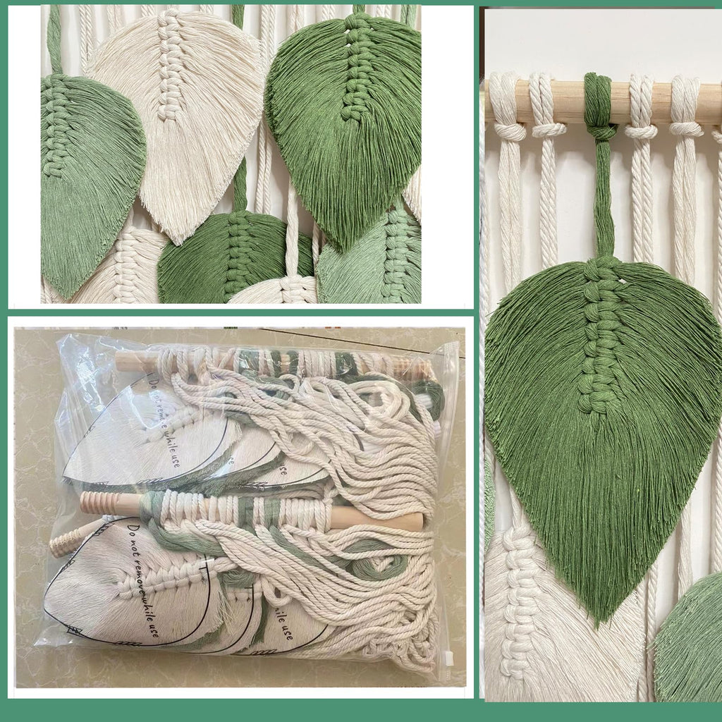Wall Hanging Decor Leaves Tapestry Boho Wall Decor Woven Feather Yarn Tassels Woven Wall Art Decorations Home