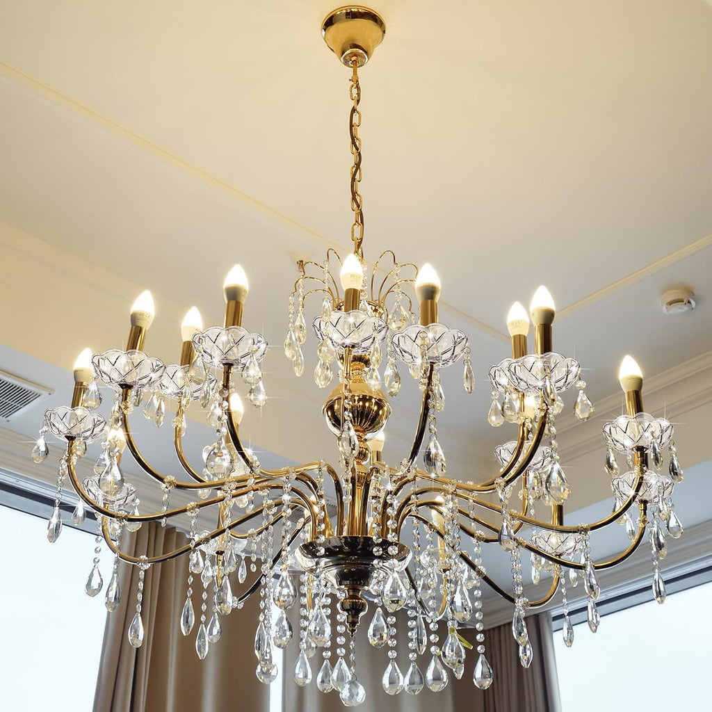 6 Pcs Bobeches for Chandelier 4 Inch Crystal Chandeliers Teardrops Pendant Bobeche Replacement Parts with 4 Side