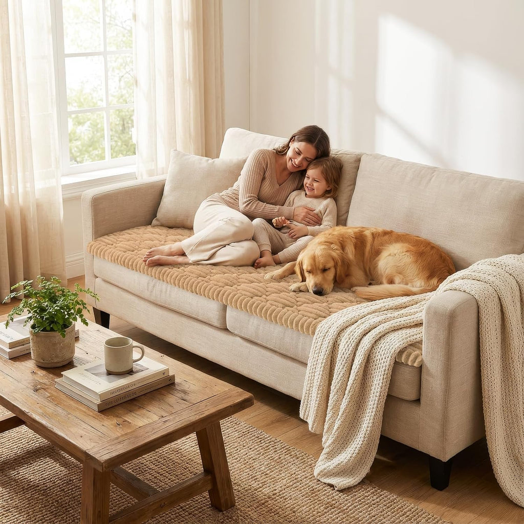 Couch Cover for Dogs Washable, Non Slip Fuzzy Pet Sofa Protector