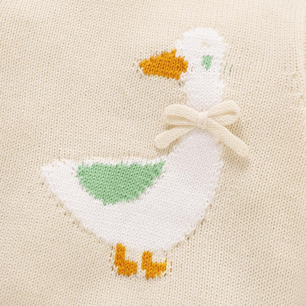 Cotton Baby Knitted Romper Girl Boy Cozy Clothes & Socks Set
