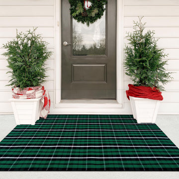 Christmas Door Mat Outdoor Buffalo Plaid Front Porch Rug Decor