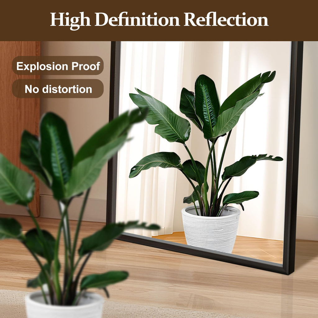 Arched Full Length Mirror with Stand, 57"x20" Full Body Mirror Standing Hanging or Leaning Wall, Arch Wall Mirror