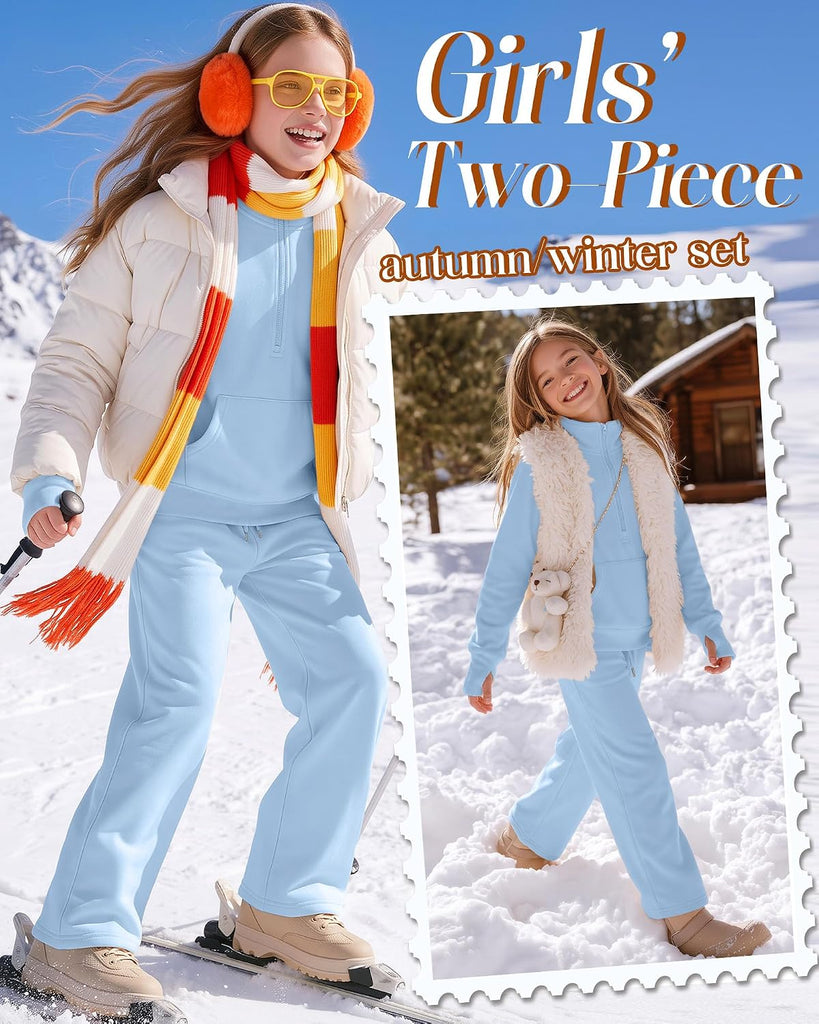 2 Piece Outfits Half Zip Sweatsuit