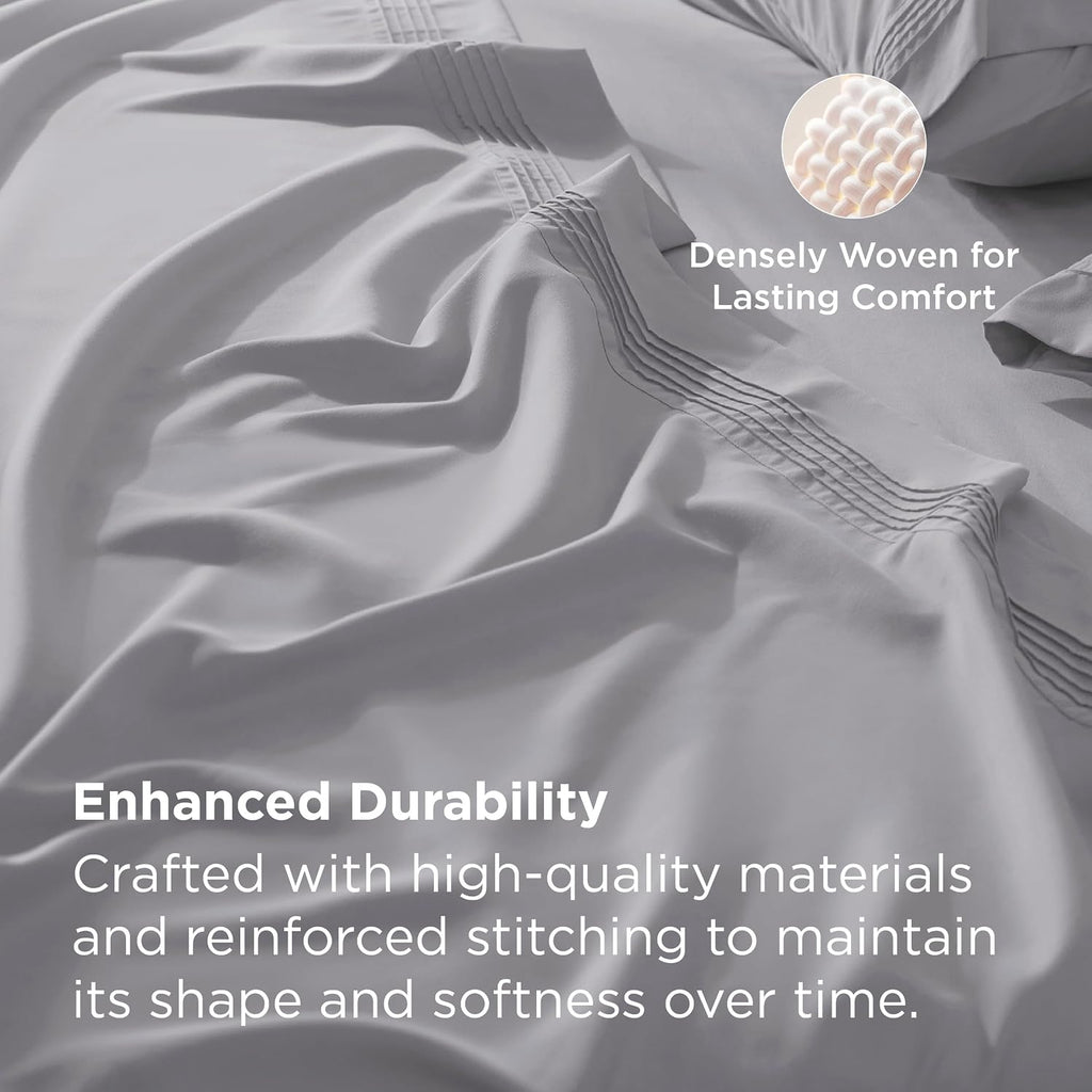 Deep Pocket Queen Sheets Set - Fits Mattresses Up to 21 Inches Thick - 4 Piece GentleSoft Bed Sheets, Moisture